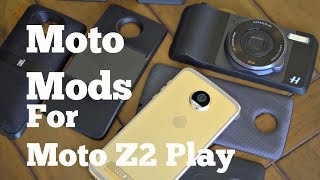 Moto Mods for Moto Z2 Play  Handson Overview [upl. by Maharba]