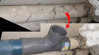 Comment se greffer sur un tuyau PVC dévacuation 40mm rajouter une dérivation tube gris plastique [upl. by Benjy]