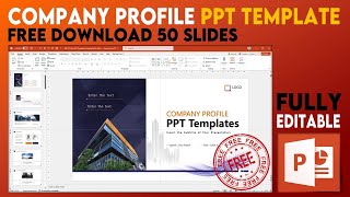 Company Profile PPT Template Free 50 Slides [upl. by Rabka215]