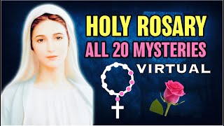 Holy Rosary ALL 20 Mysteries VIRTUAL🌹JOYFUL🌹LUMINOUS🌹SORROWFUL🌹GLORIOUS [upl. by Laro]