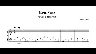 Besame Mucho by Beegie Adair jazz piano transcription [upl. by Renae543]