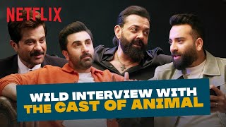 ⁠Bassi amp the ANIMAL Cast DadSon Relationships amp Animal Park  Ranbir Kapoor Anil K Bobby D [upl. by Onimixam]