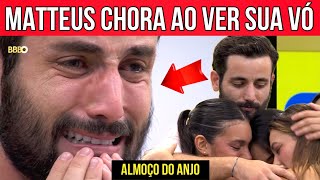 BBB 24  MATTEUS CHORA AO VER SUA AVÓ NO ALMOÇO DO ANJO E EMOCIONA A TODOS AO VER FAMILIARES [upl. by Katharyn]