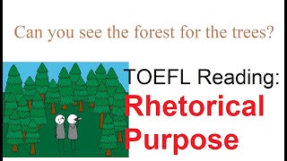 TOEFL Reading Strategies for Rhetorical Purpose Questions [upl. by Nolrev89]