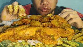 MUKBANGSPICY CHICKEN LEG PICE WITH RICE  FOOD VIDEO worldsuman [upl. by Oruhtra]