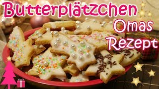 Omas Butterplätzchen  Ausstechplätzchen  Weihnachtsplätzchen mit Zuckerguss [upl. by Pierce]