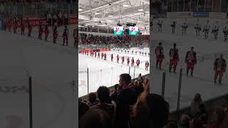 Welsh national anthem before the Cardiff Devils game CardiffDevils wales cymru cardiff hockey [upl. by Skipper]