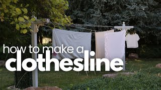 How to Make an Outdoor Clothesline  Super Easy Tutorial [upl. by Medina]