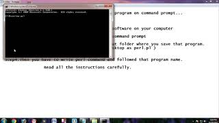 How to execute Perl program on command prompt [upl. by Auos]