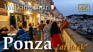 Ponza at dusk Lazio Italy【Walking Tour】4K [upl. by Chadbourne]