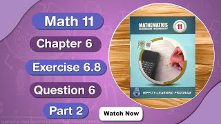 Math 11  Chapter 6  Sequences and Series  FSc ICS  Exercise 68 Question 6 P2  Hindi  Urdu [upl. by Noivaz]