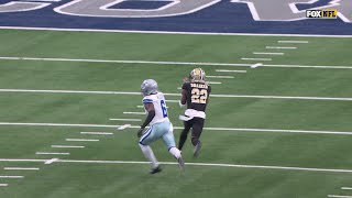 70yard TD Rashid Shaheed burns Cowboys defense for deep score in Arlington [upl. by Dehlia80]