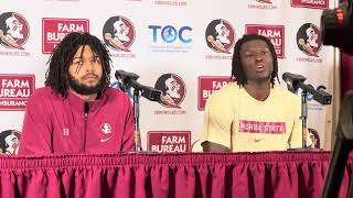 Postgame interview TE Landen Thomas WR Hykeem Williams on Glenn’s performance young playmakers [upl. by Olivero776]