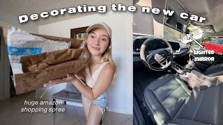 Decorating my moms NEW CAR  full car tour  shopping amp decorating [upl. by Aralk]