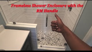 Frameless Glass Shower with RM Handle RM8X8 Showerdoorhandle glassdoorhandle [upl. by Affer]