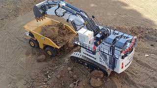 rc liebherr r 9800 excavator and CAT 793D maintruck [upl. by Yorgen]