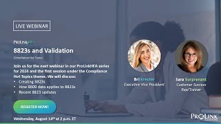 ProLinkHFA 2024 Webinar  8823s and Validation [upl. by Alvin]