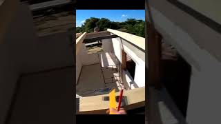 Więźba dachowa dach w domu parterowym Prosty w budowie dom 🔑 dach dachy roof diy [upl. by Enirak]