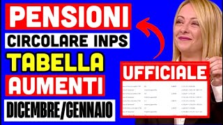 🔴 PENSIONI DICEMBRE AUMENTI 👉 ARRIVATA CIRCOLARE INPS INCREMENTI UFFICIALI DA DICEMBRE ECCOLA 💻💰 [upl. by Piers]