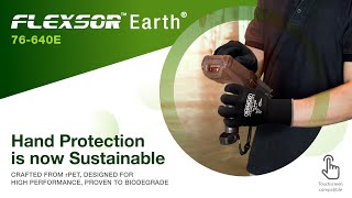 Flexsor™ Earth® 76640E  Biodegradable Foam Nitrile Palm Coated PolyesterrPET Gloves [upl. by Sedberry440]