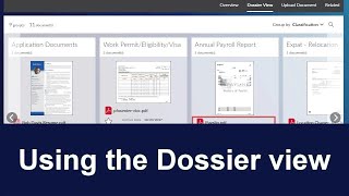 Using the Dossier view  OpenText Extended ECM for SuccessFactors [upl. by Oznarol737]