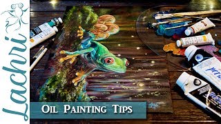 Oil Painting Tips amp Techniques  Tree Frog  Lachri [upl. by Yrneh280]