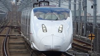 九州新幹線 高速通過映像集 筑後船小屋駅 Highspeed passing through of Shinkansen [upl. by Adalard989]