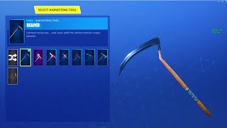 BUYING THE SCYTHE PICKAXE FORTNITE GAMEPLAY AND SOUND [upl. by Atteuqram]