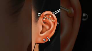 Asmr remove ear earings  Piercing Cleaning asmrsounds asmrvideo viralshorts [upl. by Adiene]