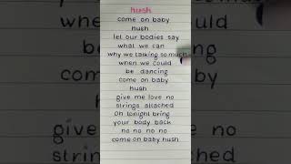 Lala Sadii  Hush Lyrics REQUESTED fyp shorts shortsfeed youtubeshorts [upl. by Rodablas613]