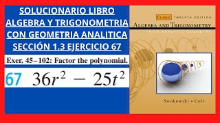 Ejercicio 67 resuelto sección 13 libro algebra y trigonometria con geometria analitica [upl. by Arrehs761]