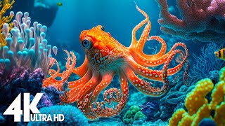 24 HOURS of 4K Underwater Wonders  Relaxing Music  The Best 4K Sea Animals for Relaxation [upl. by Hilten]