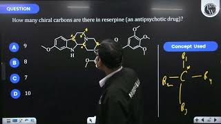 How many chiral carbons are there in reserpine an antipsychotic drug [upl. by Zysk]