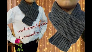 Tutorial Bufanda o cuello elegante Facil y Rapido Crocheteando con la Comadre [upl. by Venu319]