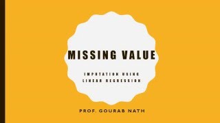 Missing Value  Imputation using Simple Linear Regression [upl. by Truk]