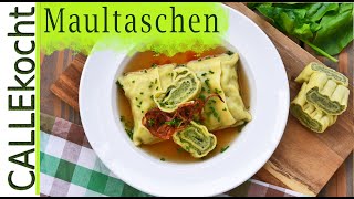 Leckere Maultaschen selber machen  Rezept für Teig und Füllung [upl. by Uel]