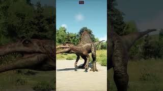 Tyrannosaurus REXY 1993 vs Spinosaurus JP3  Jurassic World Evolution 2 jurassicworld jwe2 [upl. by Bainbrudge]