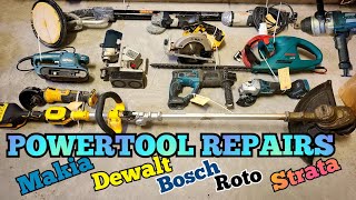 Repairing Broken Power Tools for customers Real tools with Real faults Makita Bosch Strata Dewalt [upl. by Eineg428]