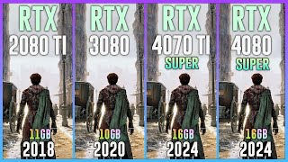 RTX 2080 TI vs RTX 3080 vs RTX 4070 TI SUPER vs RTX 4080 SUPER  Test in 20 Games [upl. by Aciras]