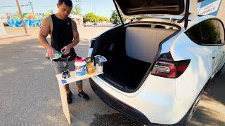 Living In A Tesla In 105 Degree Heat…Day 46 [upl. by Ayatal]