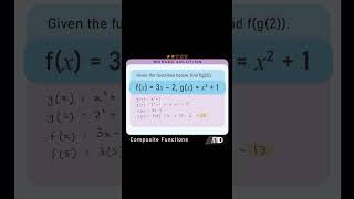 Find the VALUE of a COMPOSITE FUNCTION maths math mathsshorts mathshorts mathskills [upl. by Aniri129]