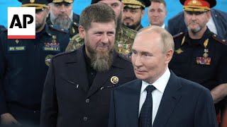 Putin makes a surprise trip to Chechnya and meets with its leader Ramzan Kadyrov [upl. by Nylekoorb]