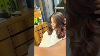 Butterfly Haircut with red highlights hairhighlighting hairstyle haircolor hairhighlighting [upl. by Irwin]