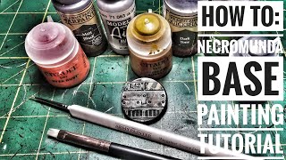 HOW TO PAINT  NECROMUNDA40K base painting for wargames [upl. by Enybor]