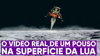 A primeira filmagem real de um pouso na Lua [upl. by Anaibaf]