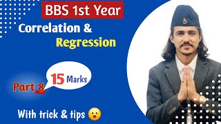 Correlation and Regression Analysis Part 8 BBS 1st Year Business Statistics [upl. by Odrahcir]