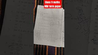 Class 9 maths midtrerm question paper 2024  doe maths paper class 9  important questions class9 [upl. by Hynes16]