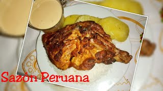 Pollo a la parrilla jugoso  Sazón Peruana [upl. by Anidnamra]