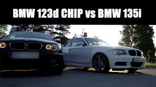 BMW 135i vs BMW 123d Chip Tuning [upl. by Tamera]