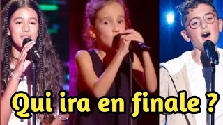 Qui se qualifiera pour la finale de quotThe Voice Kidsquot parmi Inès Charlie Lenny et les autres [upl. by Anelaf674]